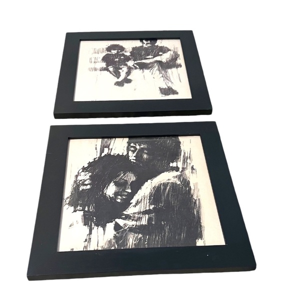 Aldo Luongo Charcoal Lithograph Framed Sketch From His Lovers Series. - Picture 1 of 8